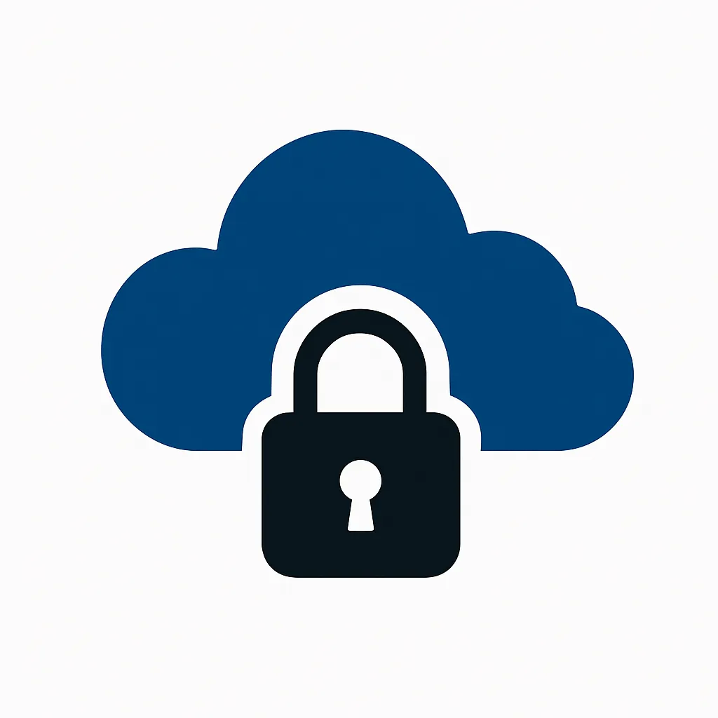 Illustration of secure, GDPR-compliant cloud storage